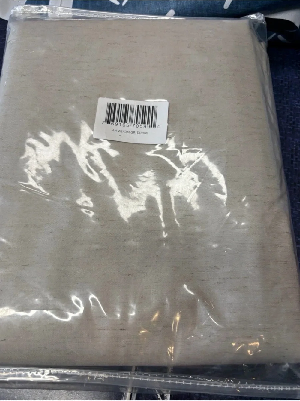 Neutral Beige Grommet Blackout Curtain Panels 52x96 bin e-